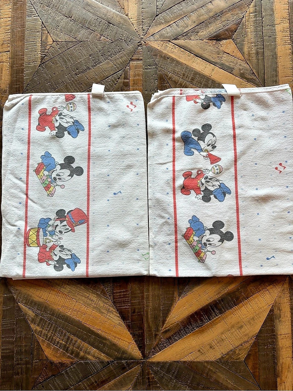 Vintage Mickey & Minnie Receiving Blanket